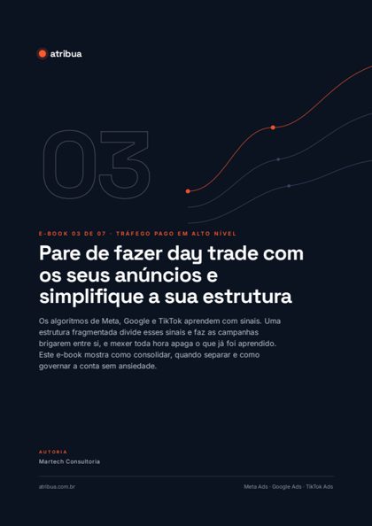 Capa do e-book 03 da Atribua: Estrutura simplificada de campanhas